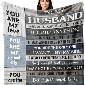 To My Husband Sentimental Blanket Birthday Valentine's Father's Day Gift NWT